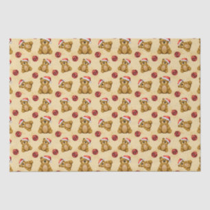 Papier Mousseline Nounours de Noël mignons