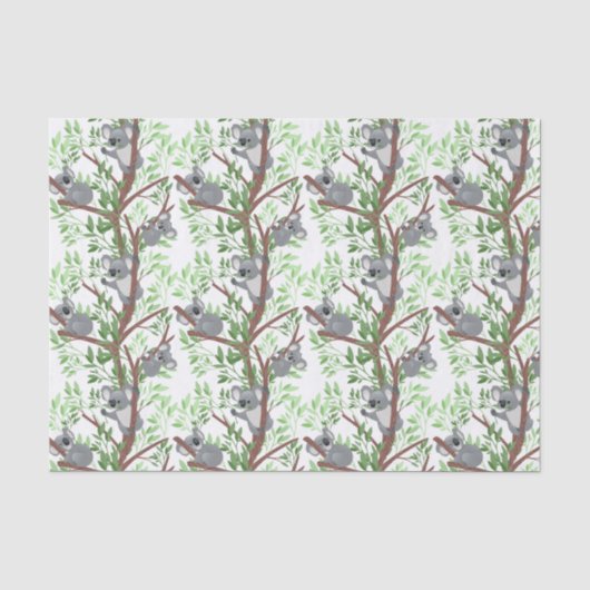 Papier Mousseline Nounours Koala (Recto)