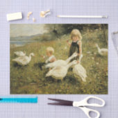 Papier Mousseline Nourrir les oies par Alexander Koester (Artisanat)