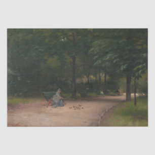 Papier Mousseline Nourrir les oiseaux dans le parc (par Paul Peel)