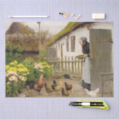 Papier Mousseline Nourrir les poules (par H.A. Brendekilde) (Artisanat)