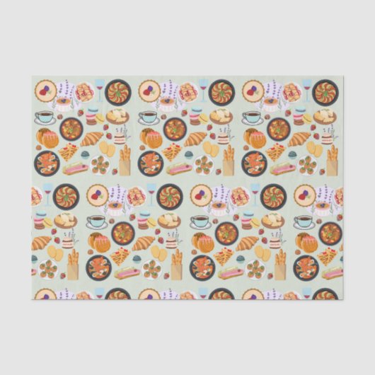 Papier Mousseline Nourriture française (Recto)