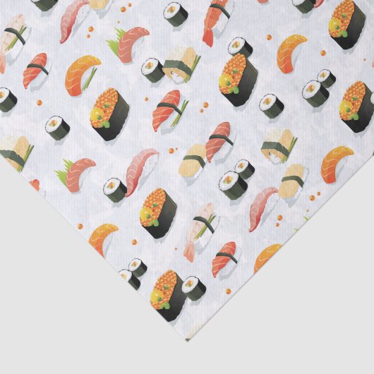 Papier Mousseline Nourriture japonaise :Sushi Motif (Détail)