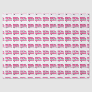 Papier Mousseline "Nous Aimons Dormir Autour" Tissu Cadeau Camper