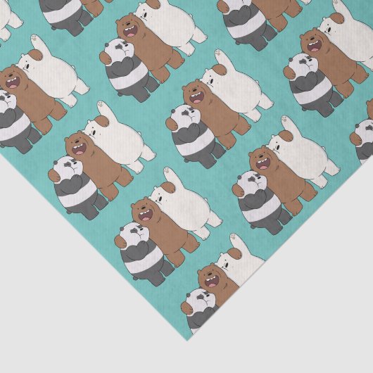 Papier Mousseline Nous, Groupe Ours Nus Hug (Détail)