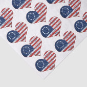 Papier Mousseline Nous Le Peuple Le Coeur Du Drapeau Américain (Détail)