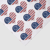 Papier Mousseline Nous Le Peuple Le Coeur Du Drapeau Américain (Détail)