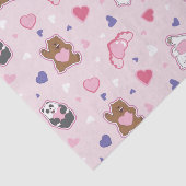 Papier Mousseline Nous les ours nus - Valentine Hearts Motif (Détail)