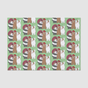 Papier Mousseline Nous Ours Nus - Bonnes Fêtes