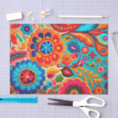 Papier Mousseline NOUVEAU BOHEMIA 1 beau papier décolleté vibrant (Artisanat)