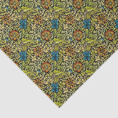 Papier Mousseline Nouveau Fleurs bleues et orange sur la vigne (Détail)