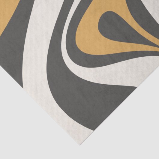 Papier Mousseline Nouveau Motif Abstrait Groove Retro (Détail)