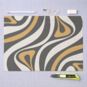 Papier Mousseline Nouveau Motif Abstrait Groove Retro (Artisanat)