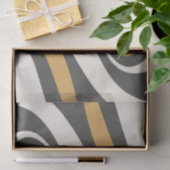 Papier Mousseline Nouveau Motif Abstrait Groove Retro (Cadeau)