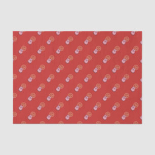 Papier Mousseline Nouvel An lunaire chinois de porc rouge argent cha