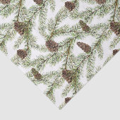 Papier Mousseline Nouvel hiver Fir Cone Aquarelle Noël (Détail)