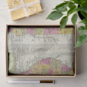 Papier Mousseline Nouvelle carte de l'Illinois (Cadeau)