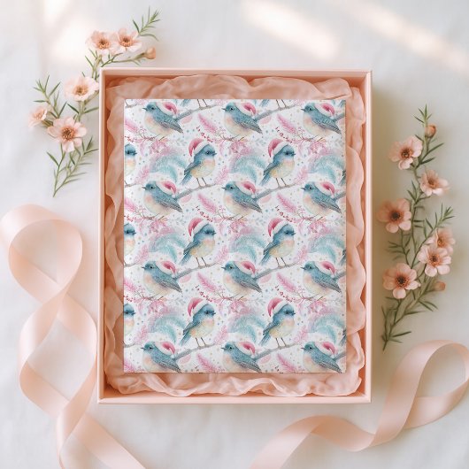 Papier Mousseline Nouvelle-Zélande North Island Robin Motif Noël