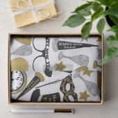 Papier Mousseline Nouvelles années mélangées d'Ève de motif de tissu (Cadeau)