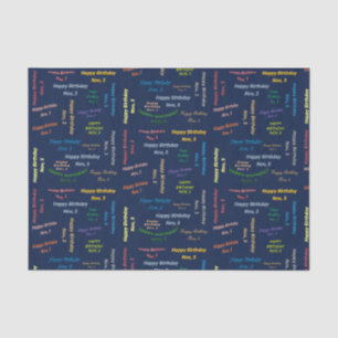 Papier Mousseline Novembre 5 Anniversaire Tissue Paper