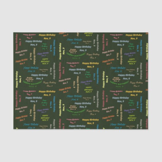 Papier Mousseline Novembre 9 Anniversaire Tissue Paper (Recto)