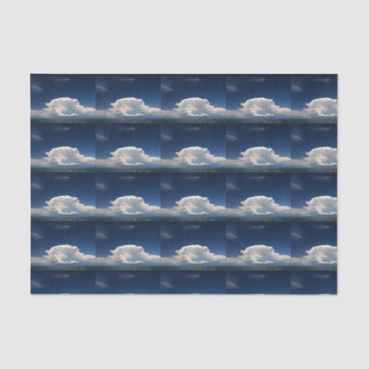 Papier Mousseline Nuage Blanc Puffé              (Recto)