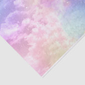 Papier Mousseline Nuage Neuf Papier Tissu - Aquarelle Nuages Dreamy (Détail)