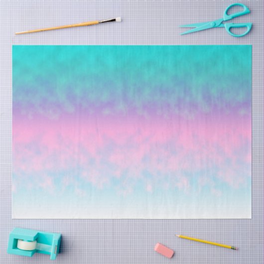 Papier Mousseline Nuage pastel brisé (Artisanat)