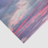 Papier Mousseline Nuages Beau Pink Blanc Bleu Ciel Peint (Détail)