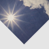 Papier Mousseline Nuages Bleu Blanc Ciel Beau Soleil (Détail)