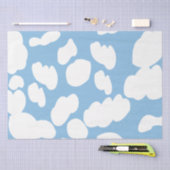 Papier Mousseline Nuages Ciel Bleu (Artisanat)