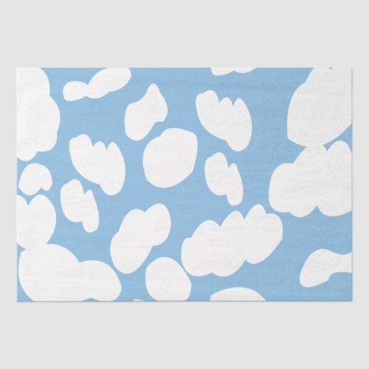 Papier Mousseline Nuages Ciel Bleu Nuages (Recto)