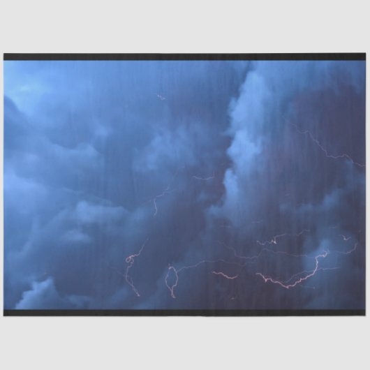 Papier Mousseline Nuages Ciel de nuit Éclairage Découpage Papier Tis (Recto)