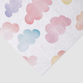 Papier Mousseline Nuages colorés cadeau bébé (Détail)