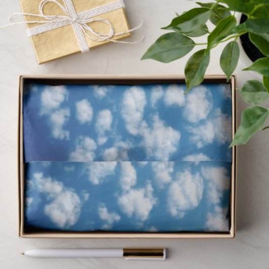 Papier Mousseline Nuages dans le ciel motif (Cadeau)