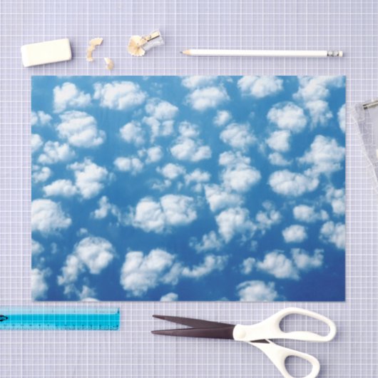 Papier Mousseline Nuages dans le ciel motif (Artisanat)