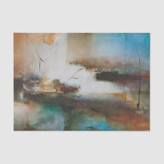 Papier Mousseline Nuages d'aquarelle Abstraits - Papier de tissus (Recto)