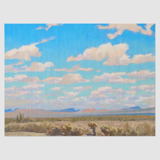Papier Mousseline Nuages d'un après-midi d'été par Maynard Dixon (Recto)