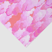 Papier Mousseline Nuages japonais, aube, rose d'orchidée et corail (Détail)