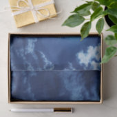 Papier Mousseline Nuages nocturnes avec lune - Papier Tissu (Cadeau)
