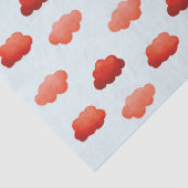 Papier Mousseline Nuages oranges à l'aquarelle (Détail)