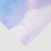 Papier Mousseline Nuages pastel magiques et arc-en-ciel (Détail)