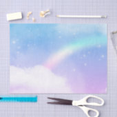 Papier Mousseline Nuages pastel magiques et arc-en-ciel (Artisanat)