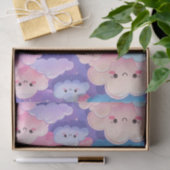 Papier Mousseline nuages souriants (Cadeau)