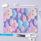 Papier Mousseline nuages souriants (Artisanat)