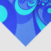 Papier Mousseline Nuances de bleu moderne art fractal Abstrait (Détail)