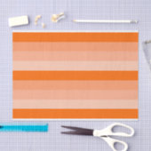 Papier Mousseline Nuances de rayures orange (Artisanat)