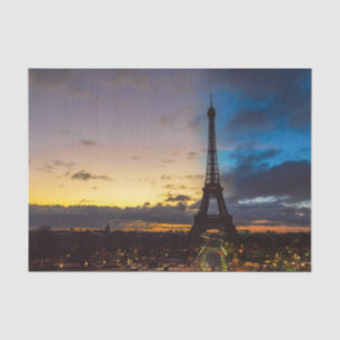 Papier Mousseline Nuit au jour le jour sur la tour Eiffel du Trocade