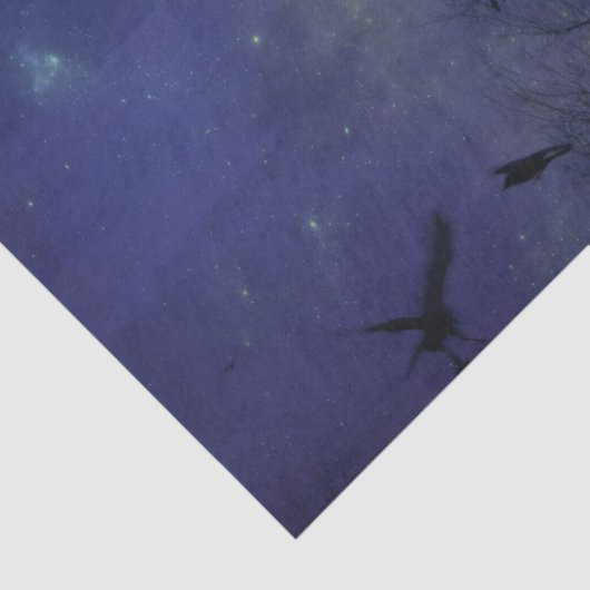 Papier Mousseline Nuit Bleue Chaotique (Détail)