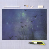 Papier Mousseline Nuit Bleue Chaotique (Artisanat)